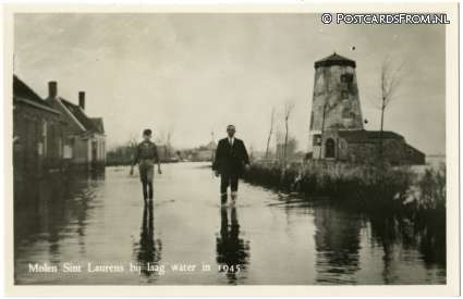 Sint Laurens, Molen bij laag water in 1945