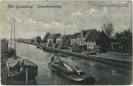 Sassenheim, Piet Gijzenbrug. Groentenveiling