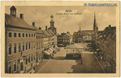 Breda, Groote Markt met Stadhuis