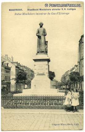 Maastricht, Standbeeld Minckeleers uitvinder v.h. Lichtgas