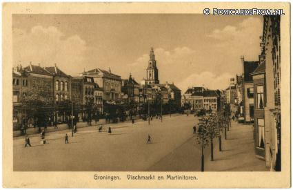 Groningen, Vischmarkt en Martinitoren