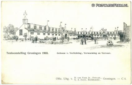 Groningen, Tentoonstelling 1903. Gebouw v. Verlichting, Verwarming, Vervoer